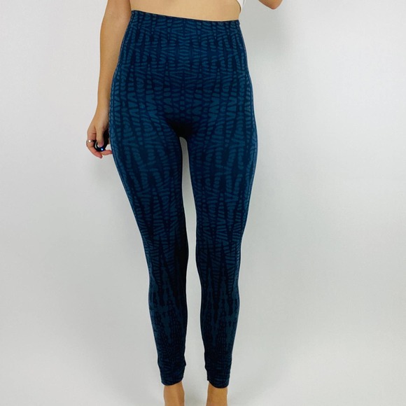 SPANX Pants - Spanx Navy Patterned High Waisted Leggings
